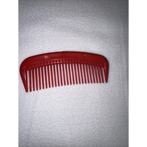 Vintage Rare Honey Comb Red Wide Tooth Rectangle Hair Small Pocket Travel  Brush main image 7